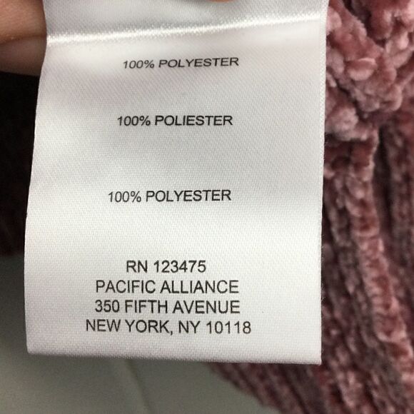 Jones New York Rose (Pink) Chenille Crew Neck Sweater, Size Small - Picture 8 of 8